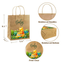 Load image into Gallery viewer, Personalized Paper Gift Bags - Pooh Bear Honeybee Love Kraft Paper Gift Bag - Two Sided Printing