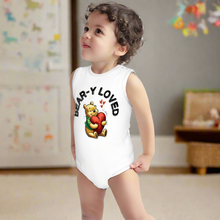 Load image into Gallery viewer, Baby Bear Onesie® Cotton Sleeveless Summer Pooh Bodysuit Newborn To 2T, White