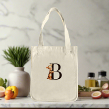 Load image into Gallery viewer, Tigger Monogram Tote Personalized Canvas Tote Bag Eco Friendly Pure Organic Cotton