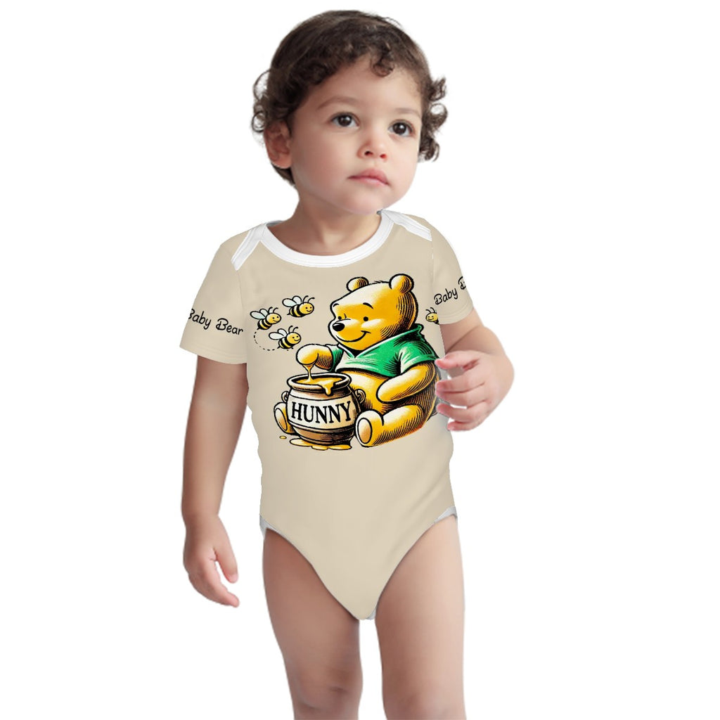 Baby Onesie® Short Sleeve Pooh Baby Bear Bodysuit Newborn To 2T, Desert Calm