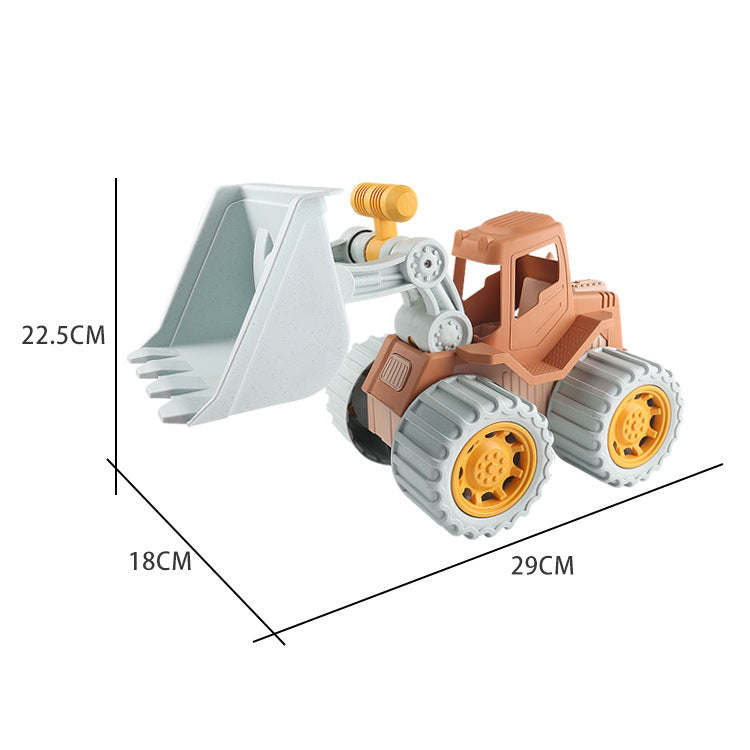 Children's Wheat Straw Medium Beach Simulation Dredger Bulldozer Toy