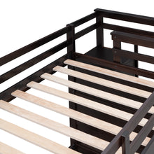 Load image into Gallery viewer, Twin Over Twin Bunk Bed with Trundle and Staircase, Espresso