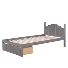 Load image into Gallery viewer, Full Over Twin &amp; Twin Bunk Bed, Velvet Triple Bunk Bed with Drawers and Guardrails, Gray