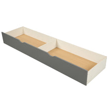 Load image into Gallery viewer, Twin over Full/Twin Bunk Bed, Convertible Bottom Bed, Storage Shelves and Drawers, Gray