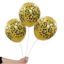 Load image into Gallery viewer, 10PCS 12 Inch Animal Cow Tiger Leopard Zebra Paws Printed Round Latex Balloons