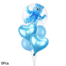 Load image into Gallery viewer, 4D Transparent Baby Shower Boy Girl Bear Bubble Ball Kids 1st Birthday Party Blue Pink Helium Balloon Gender Reveal Decoration