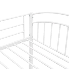 Load image into Gallery viewer, Twin Over Twin Metal Bunk Bed,Divided into Two Beds(White)