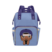 Load image into Gallery viewer, Diaper Bag Backpack - Super Cute African American Baby Boy Sporty Cap Waterproof Backpack