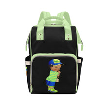 Load image into Gallery viewer, Diaper Bag Backpack - Super Cute African American Baby Boy Fresh Prince - Bling - Waterproof