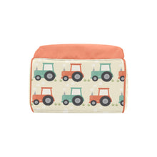 Load image into Gallery viewer, Designer Baby Bag Backpack - Tractors And Farm In Orange Tones Multi-Function Backpack