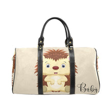 Load image into Gallery viewer, Custom Diaper Tote Bag - Super Cute Cartoon Hedgehog On Tan - Diaper Travel Bag