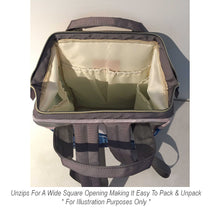 Load image into Gallery viewer, Diaper Bag Backpack - Soft Purple, Tan And Gold Quiltwork Diaper Bag Backpack