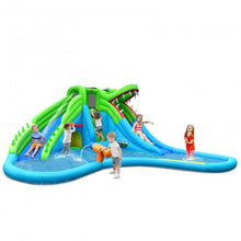 Load image into Gallery viewer, 7 in 1 Inflatable Bounce House with Splashing Pool and Slide