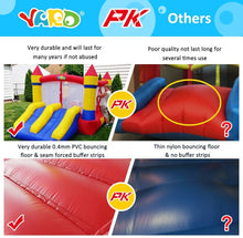 Load image into Gallery viewer, Bounce House Dual Castle Slide with Air Blower, Four-Sided Protection Net, Inflatable Bounce House for Outdoor Indoor Party