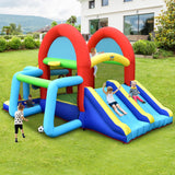 Inflatable Jumping Castle Bounce House with Dual Slides without Blower