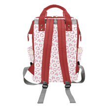 Load image into Gallery viewer, Designer Diaper Bags - African American Baby Girl With Natural Afro Pigtails And Bow With Hearts